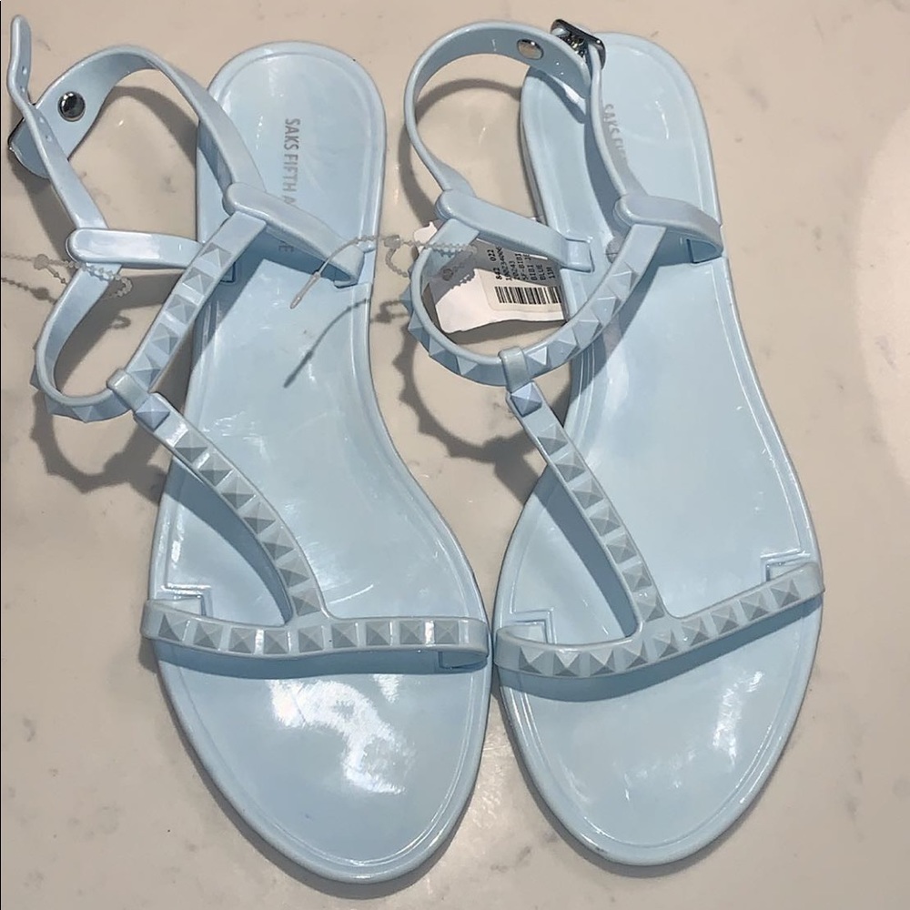 Saks Fifth Avenue Jelly Sandals- Powder Blue